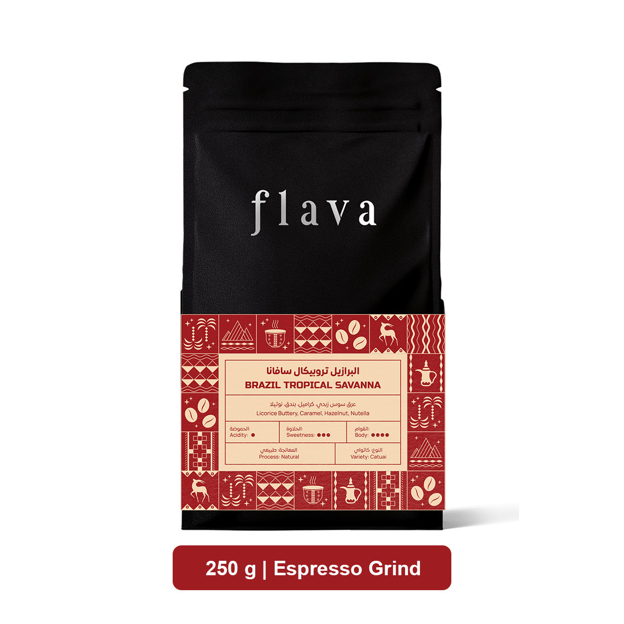 Flava-Coffee-Brazil-Tropical-Savanna-250-g--Espresso-Grind